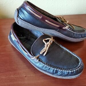 L.L. Bean Brown Leather Slippers Size 11